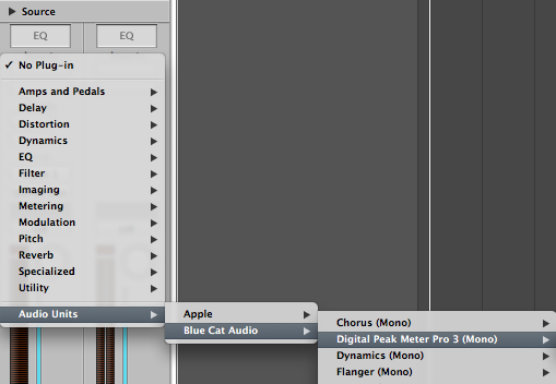 Step 02 - Insert the DPMP Plugin on the source track Step 02 - Insert the DPMP Plugin on the source track